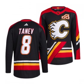 Miesten NHL Calgary Flames Pelipaita Christopher Tanev 8 Reverse Retro 2.0 Adidas 2022-23 Musta Authentic
